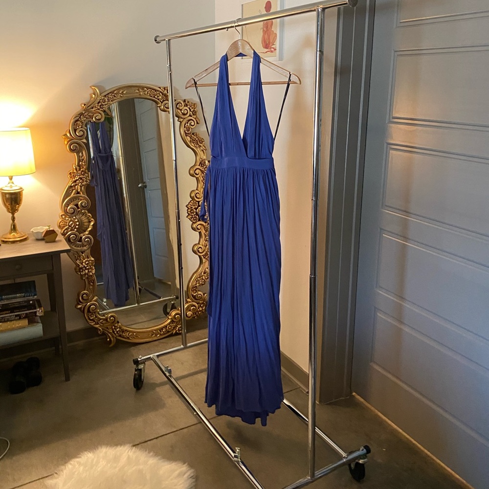 Magical Movement Periwinkle Blue Wrap Maxi Dress